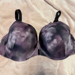 Torrid Black and Purple Tie-Dye Bra